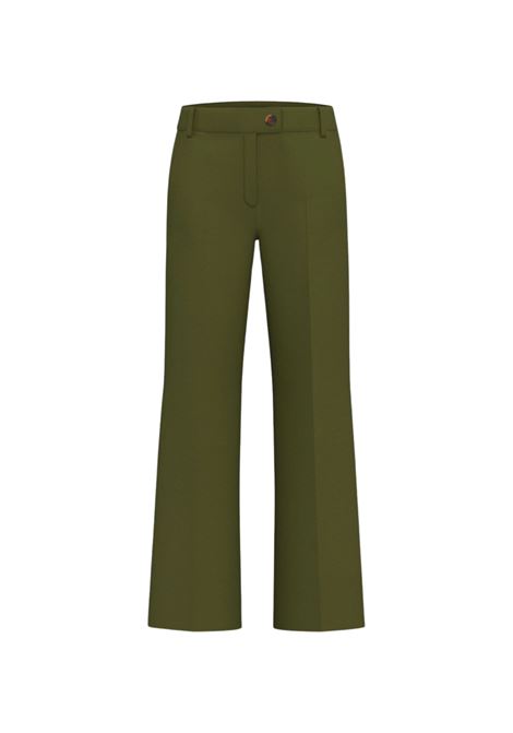 Pantalone dritto in tessuto stretch - VERDE Emme Marella | EFEBO006